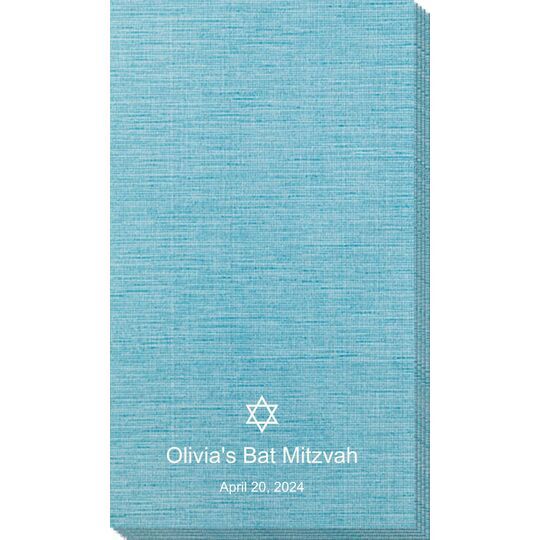 Little Star of David Bamboo Luxe Guest Towels